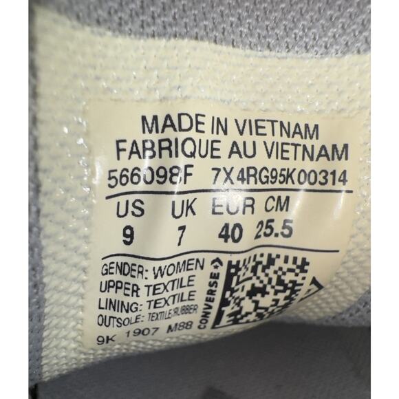 Converse Chuck Taylor All Star Ox Madison Mid Womens Sz 9 Wolf Grey Pearl - Picture 12 of 14